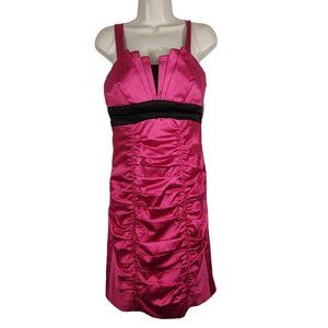 Ruby Rox Sheath Bodycon Dress Ruched Juniors Size 9 Sleeveless Pink Fuchsia